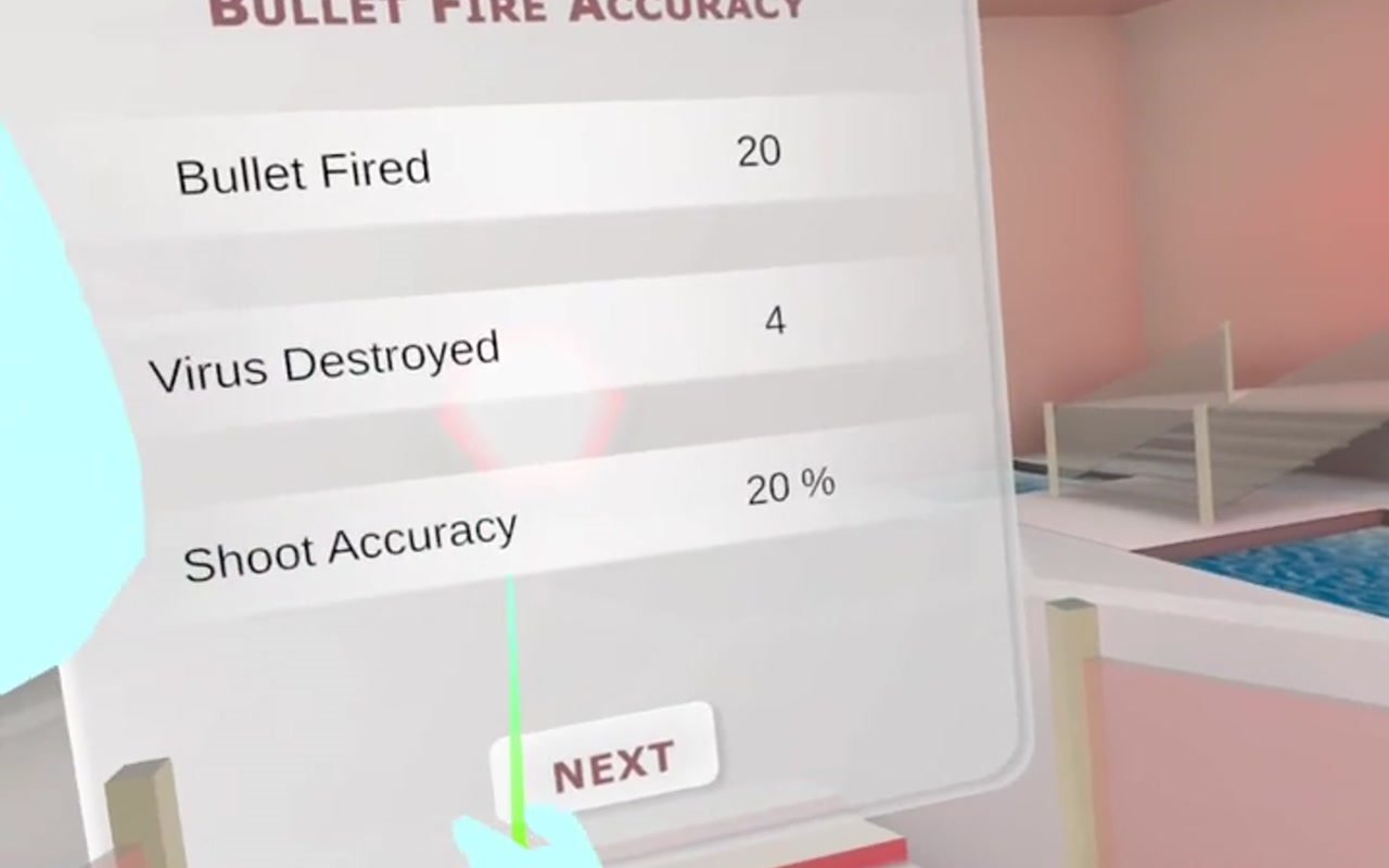 A scoreboard shows accuracy, so guests want another try