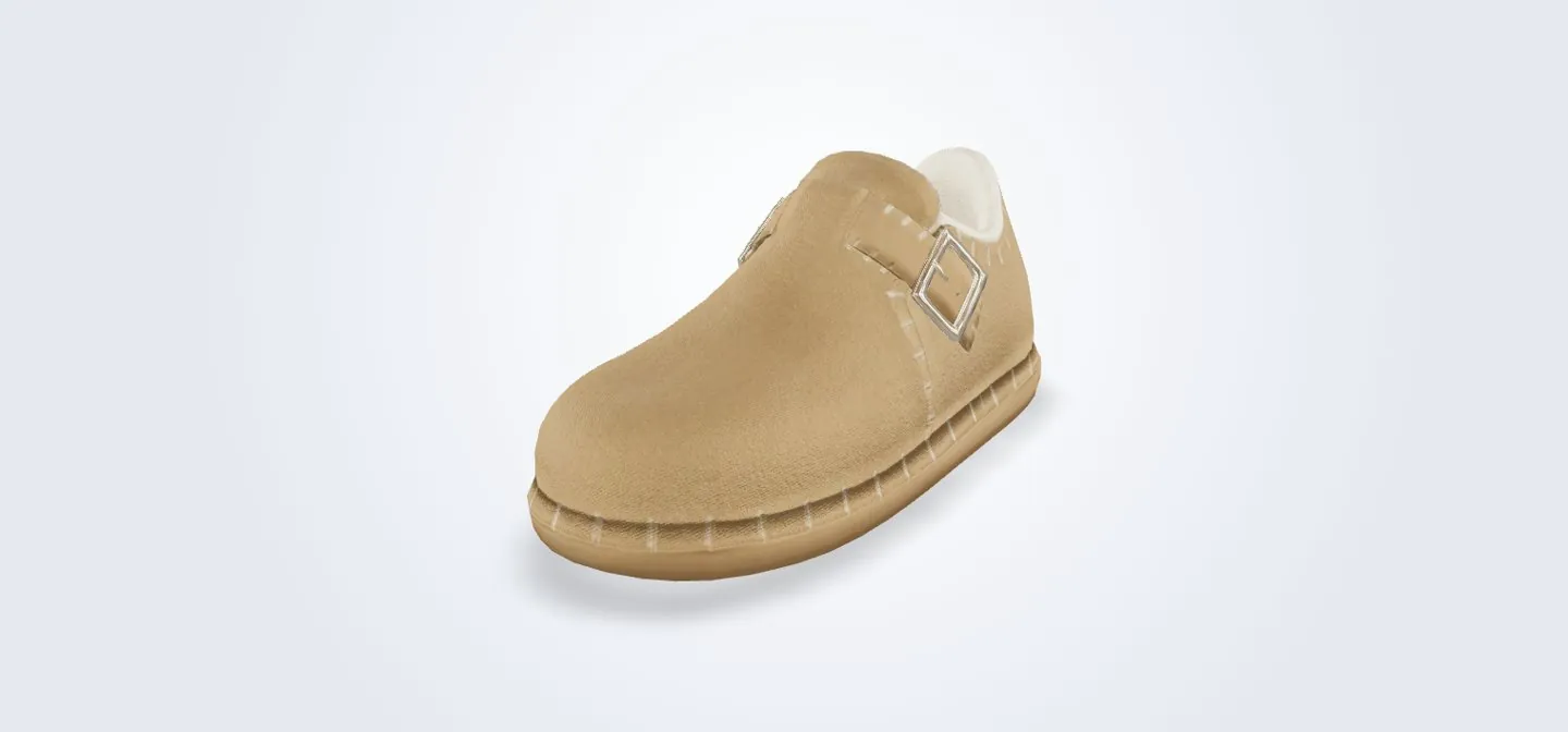 A 3D shoe shown in a web browser on a product page