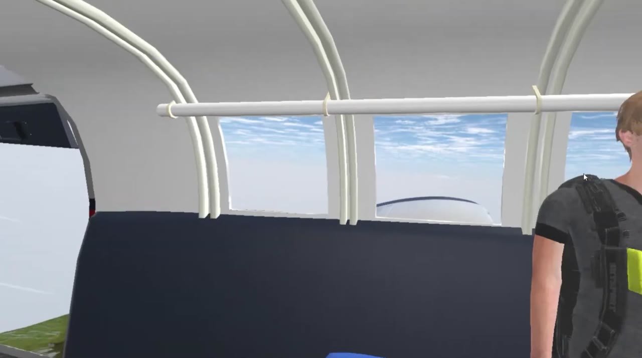 Inside the plane, moments before the jump