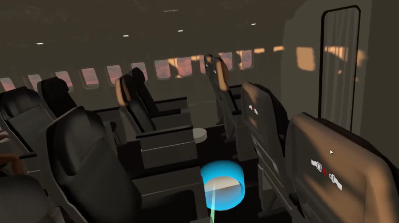 The second experience: a long flight at sunset